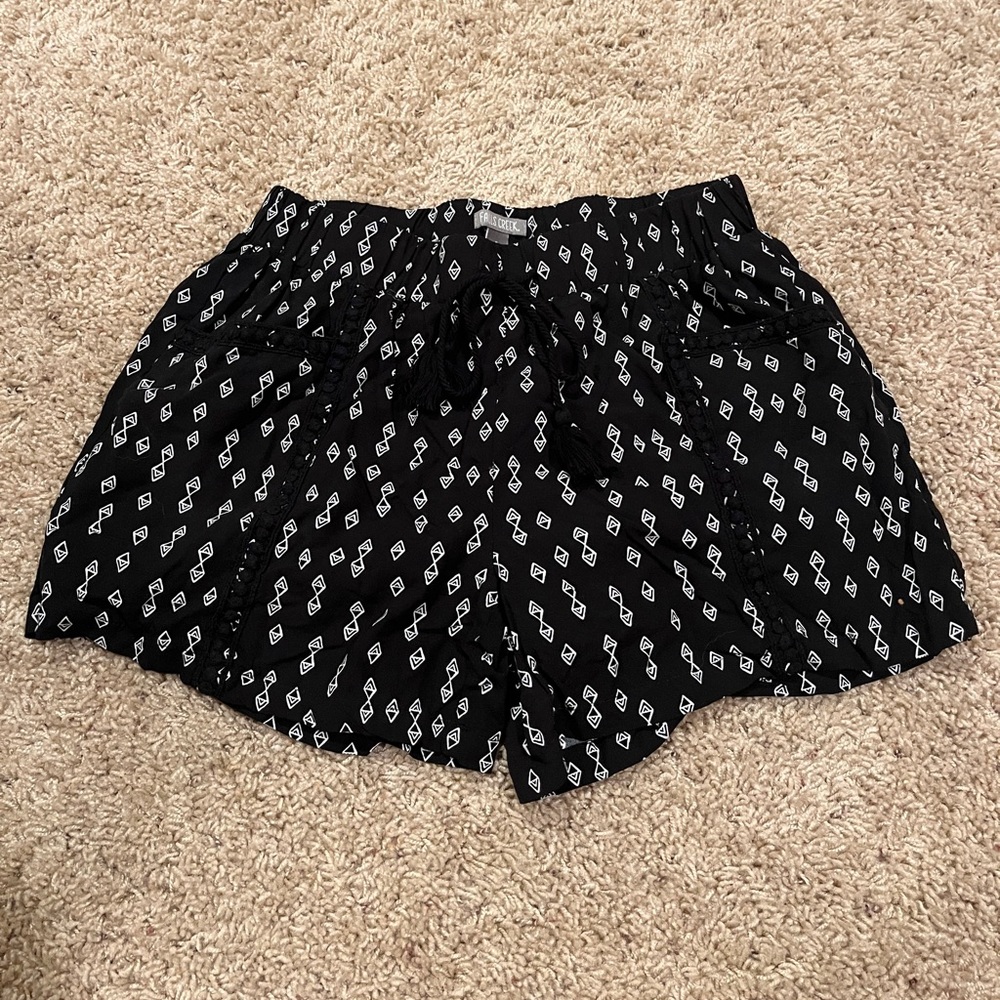 Black Linen Shorts